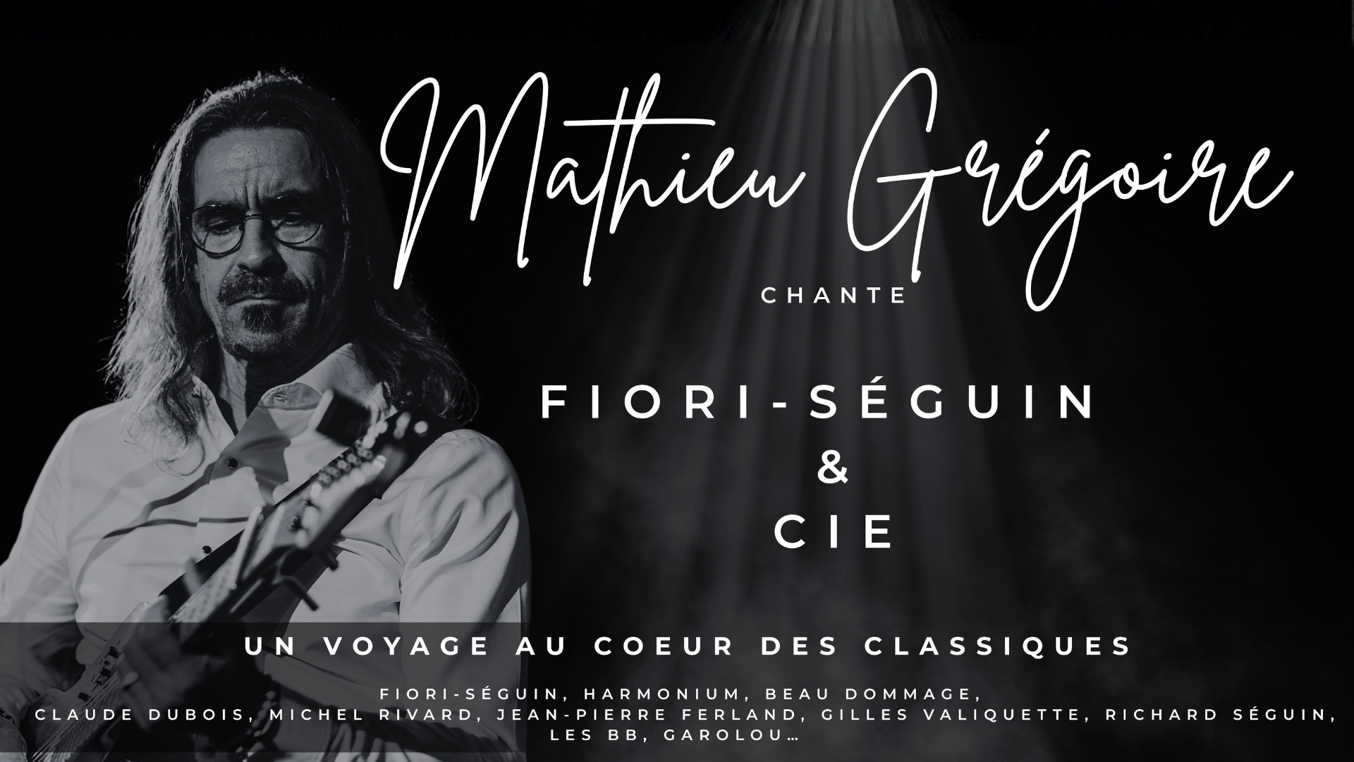Mathieu Grégoire en spectacle au Théâtre Petit Champlain.