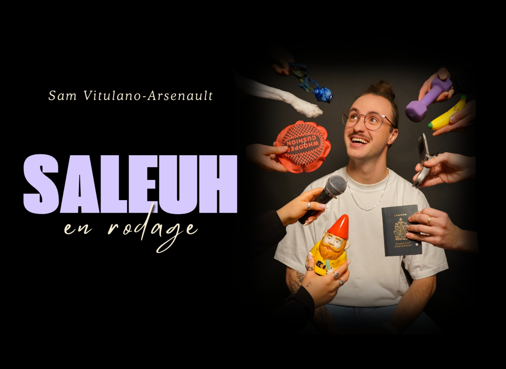 Sam Vitulano-Arsenault en spectacle au Théâtre Petit Champlain.