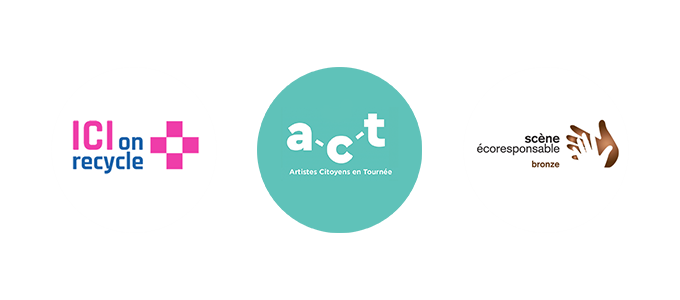 Logos : Ici on recycle, ACT et Scène écoresponsable bronze
